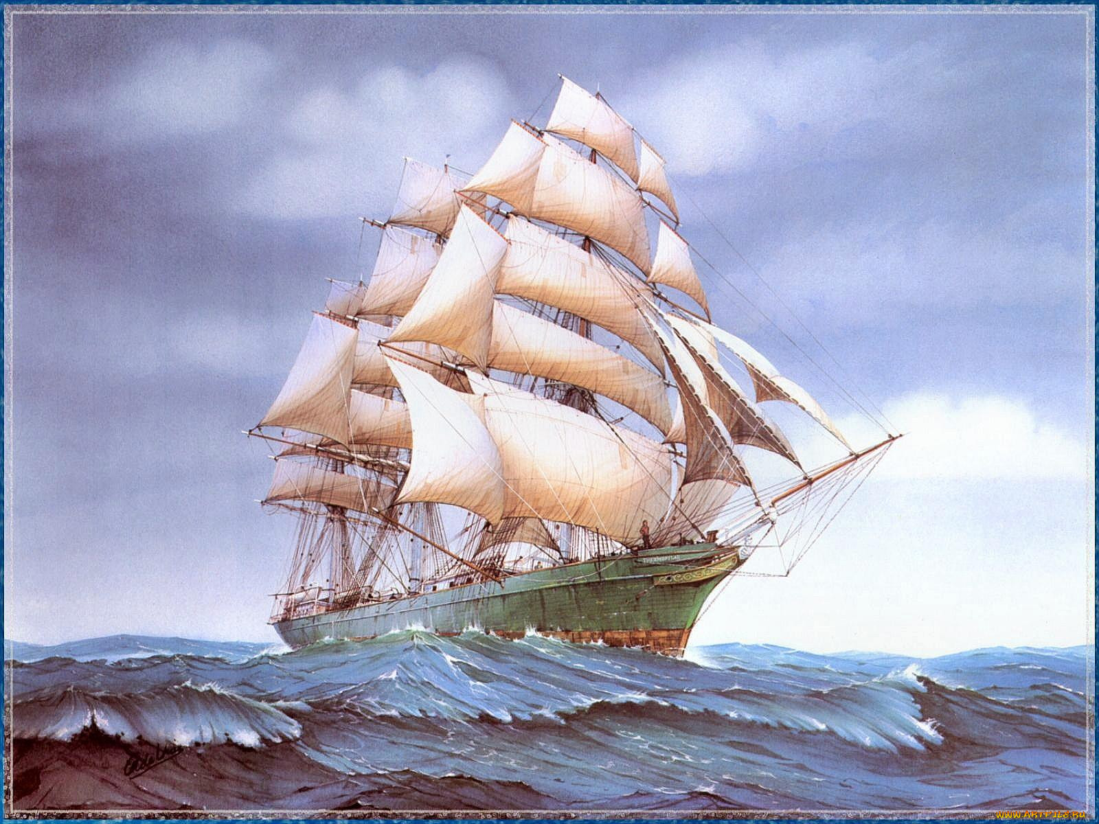 картинки с кораблями и парусниками для декупажа